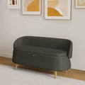 Teddy Fabric Storage Bench with Metal Legs