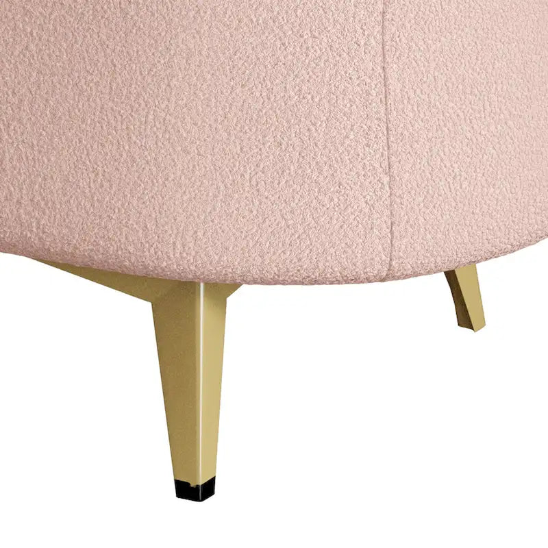 Teddy Fabric Storage Bench with Metal Legs