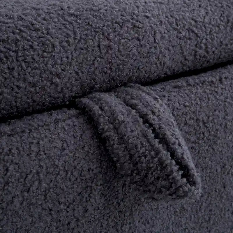 Teddy Fabric Storage Bench with Metal Legs