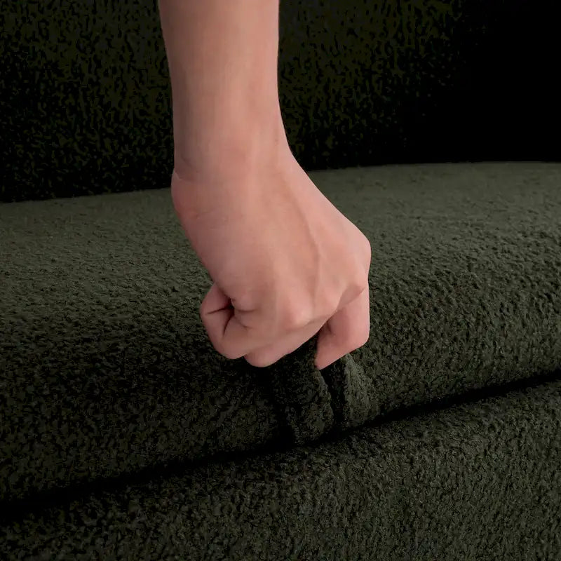 Teddy Fabric Storage Bench with Metal Legs