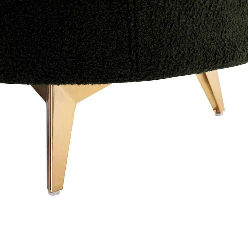 Teddy Fabric Storage Bench with Metal Legs