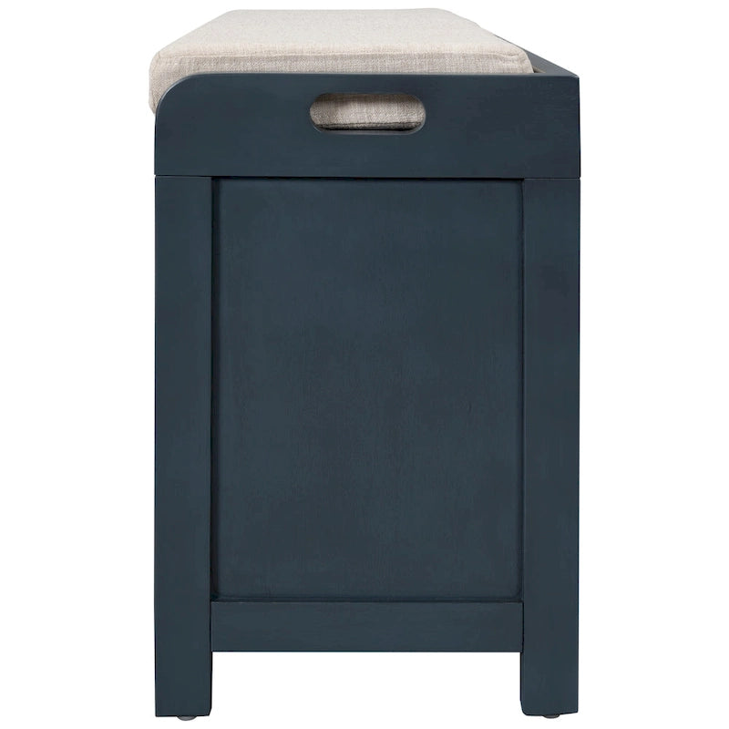 Upholstered Storage Bench with 2 Drawers & Removable Basket