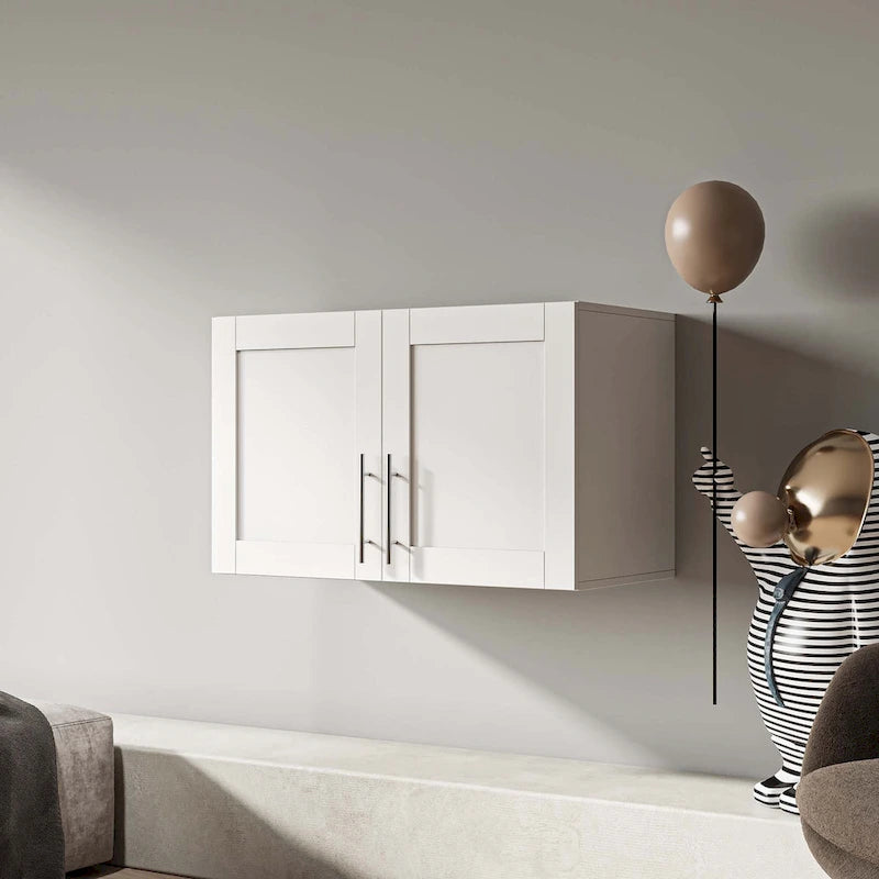 Stackable Wall Mounted Storage Cabinet – White