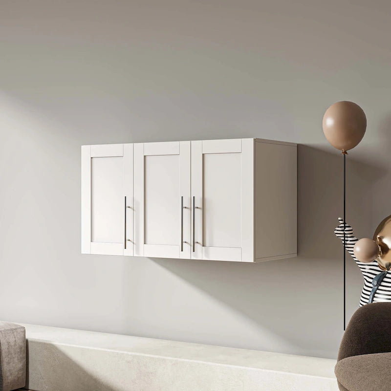 Stackable Wall Mounted Storage Cabinet – White