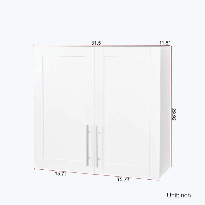 Stackable Wall Mounted Storage Cabinet – White