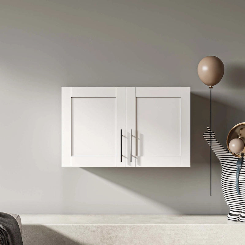 Stackable Wall Mounted Storage Cabinet – White
