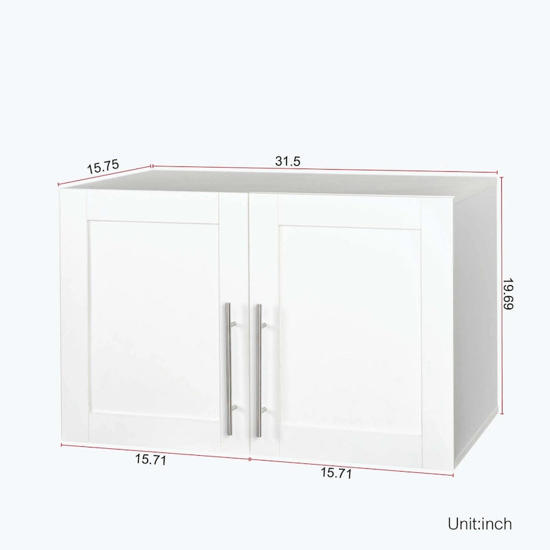 Stackable Wall Mounted Storage Cabinet – White