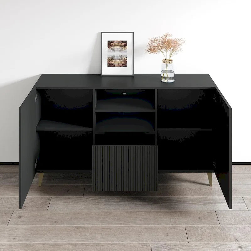 Modern Matte Sideboard with 2 Doors & 1 Drawer – 59 Inch Wide