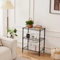 3-Tier Adjustable Metal Wire Shelving Unit with Heavy-Duty Frame