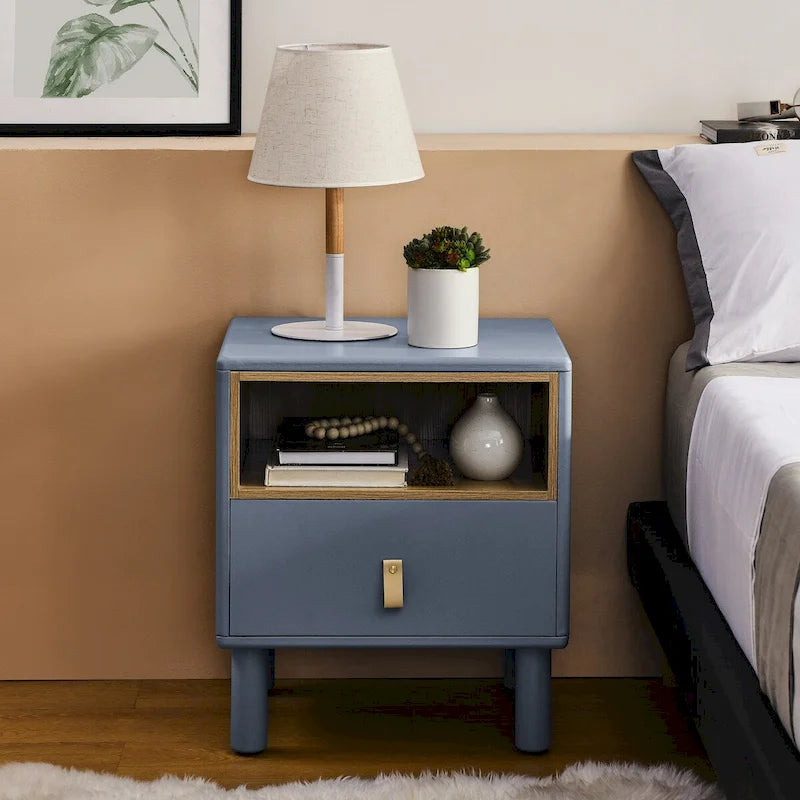 Nordic Style Bedside Table with Single Drawer