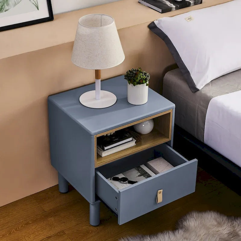 Nordic Style Bedside Table with Single Drawer