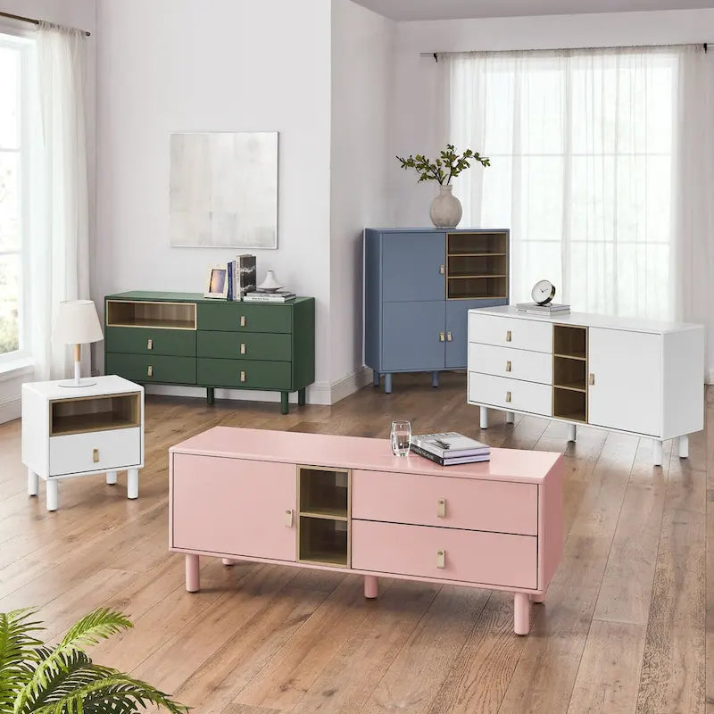 Nordic Style Bedside Table with Single Drawer