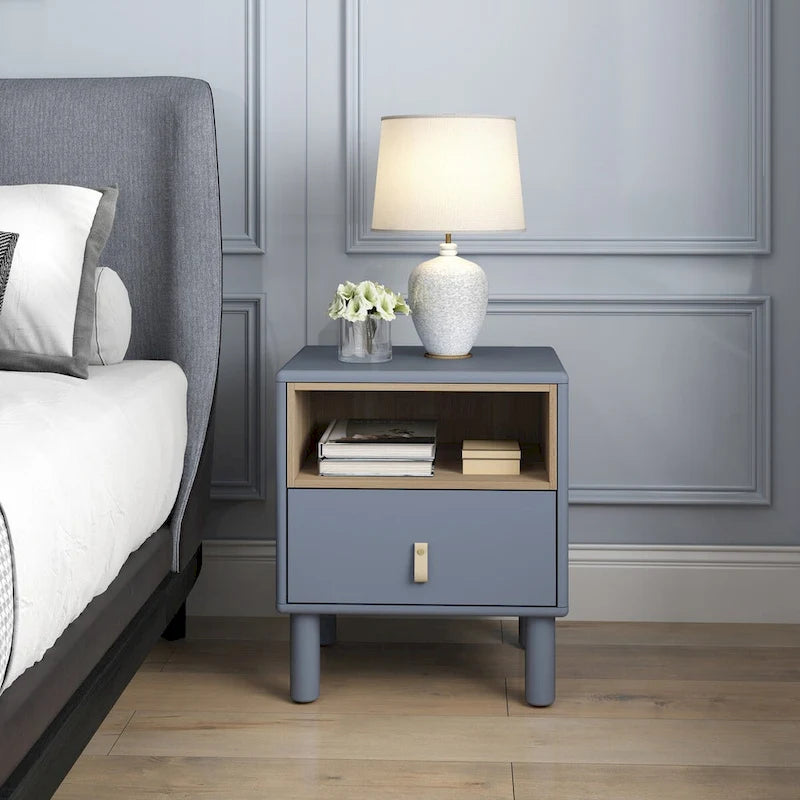 Nordic Style Bedside Table with Single Drawer