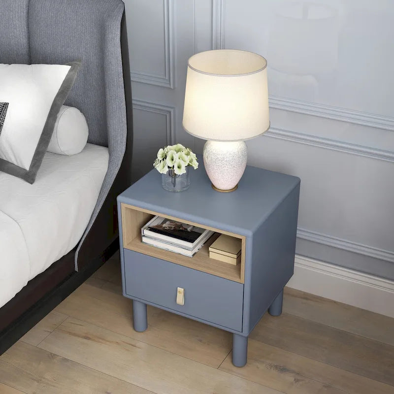 Nordic Style Bedside Table with Single Drawer