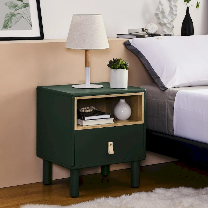 Nordic Style Bedside Table with Single Drawer