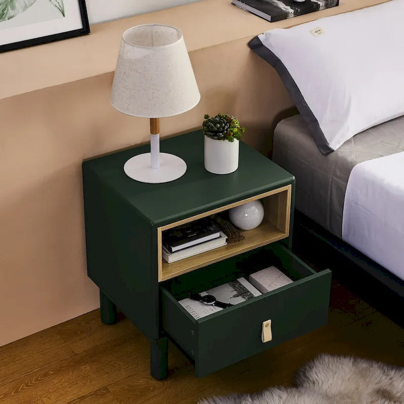 Nordic Style Bedside Table with Single Drawer