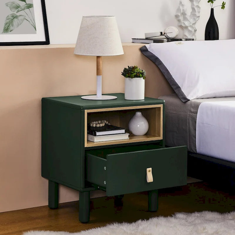 Nordic Style Bedside Table with Single Drawer