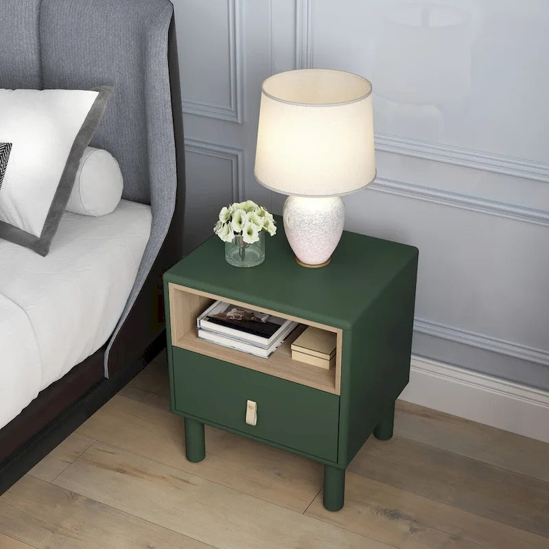 Nordic Style Bedside Table with Single Drawer