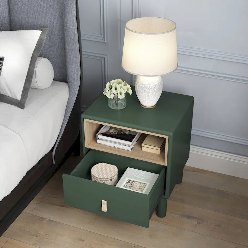 Nordic Style Bedside Table with Single Drawer