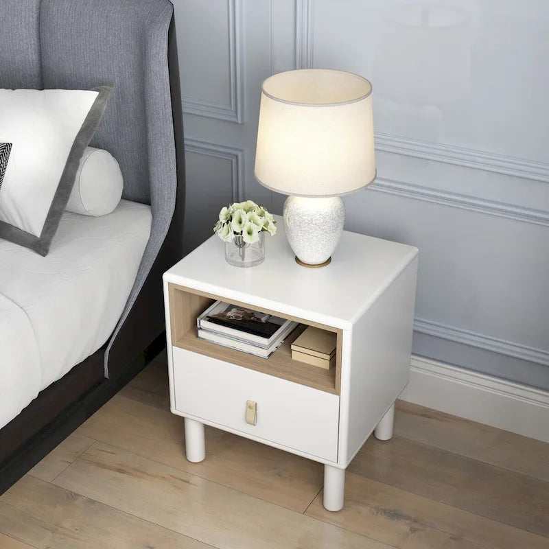 Nordic Style Bedside Table with Single Drawer
