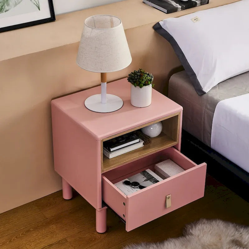 Nordic Style Bedside Table with Single Drawer