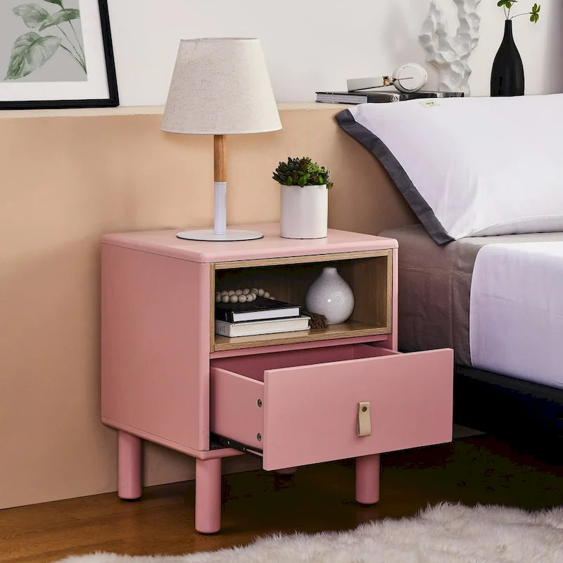 Nordic Style Bedside Table with Single Drawer