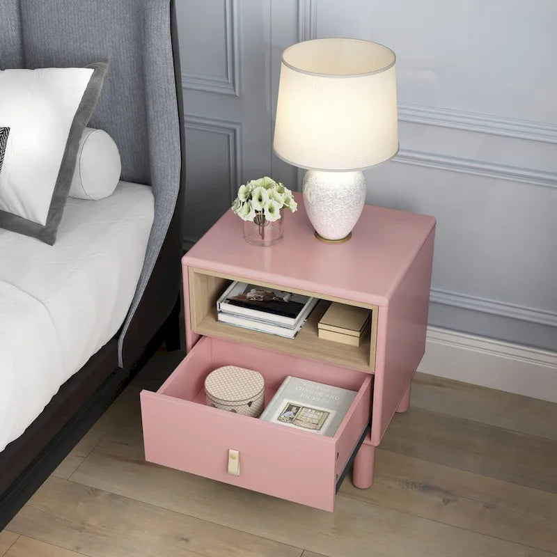 Nordic Style Bedside Table with Single Drawer