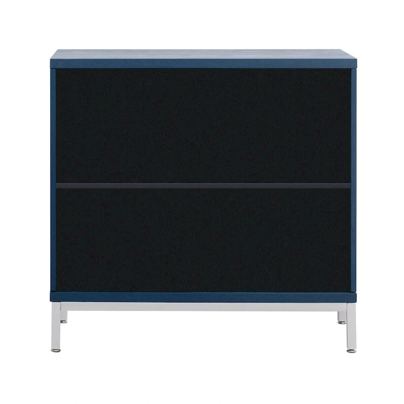 Wood Grain Sideboard Cabinet with Adjustable Shelves & Metal Legs