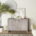3-Door Wooden Sideboard Cabinet with Fluted Doors