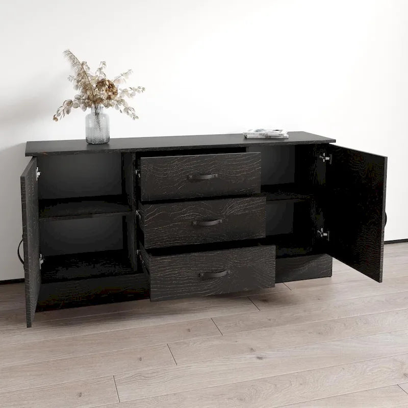 Modern Matte Finish Sideboard Buffet Cabinet – 63 Inch Wide
