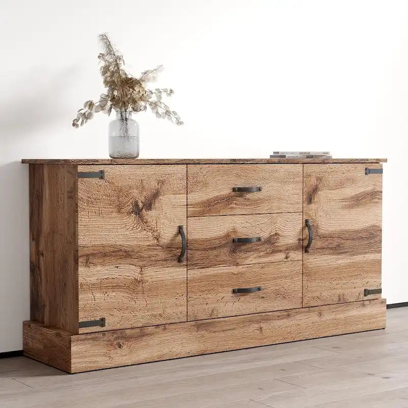 Modern Matte Finish Sideboard Buffet Cabinet – 63 Inch Wide
