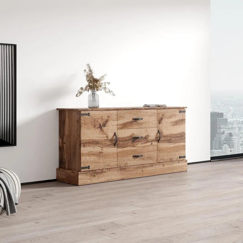 Modern Matte Finish Sideboard Buffet Cabinet – 63 Inch Wide