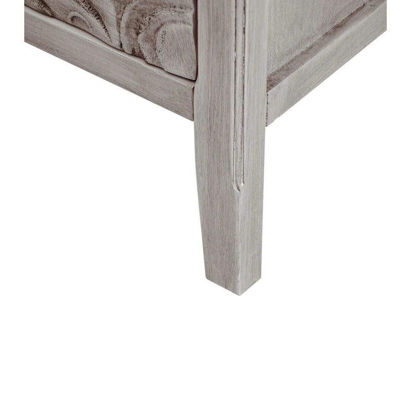 American Style 2-Door Cabinet with Relief Carved Doors & Gold Handles