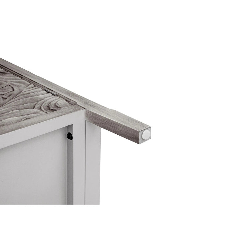 American Style 2-Door Cabinet with Relief Carved Doors & Gold Handles