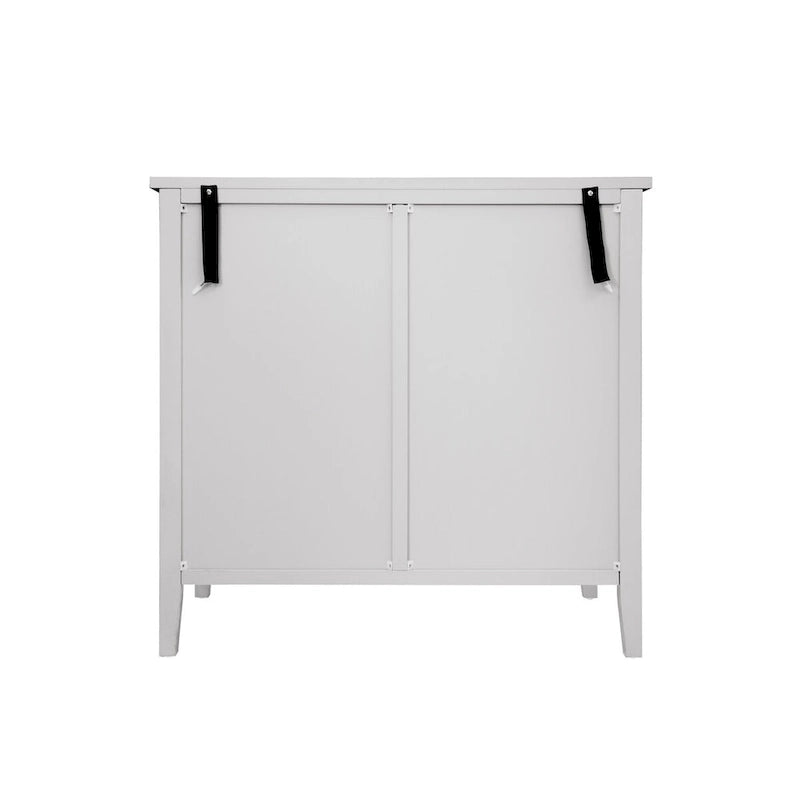 American Style 2-Door Cabinet with Relief Carved Doors & Gold Handles