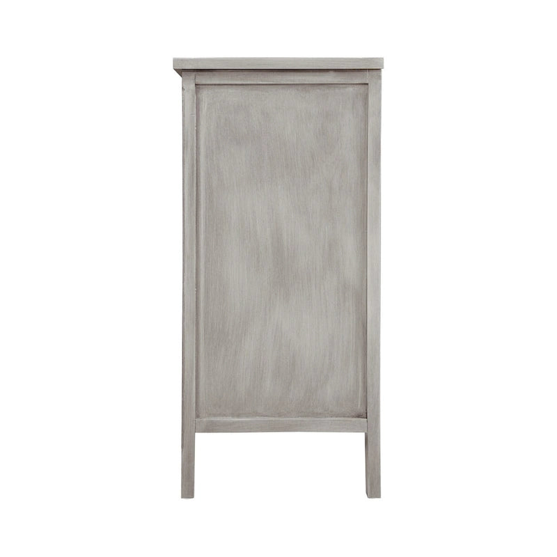 American Style 2-Door Cabinet with Relief Carved Doors & Gold Handles