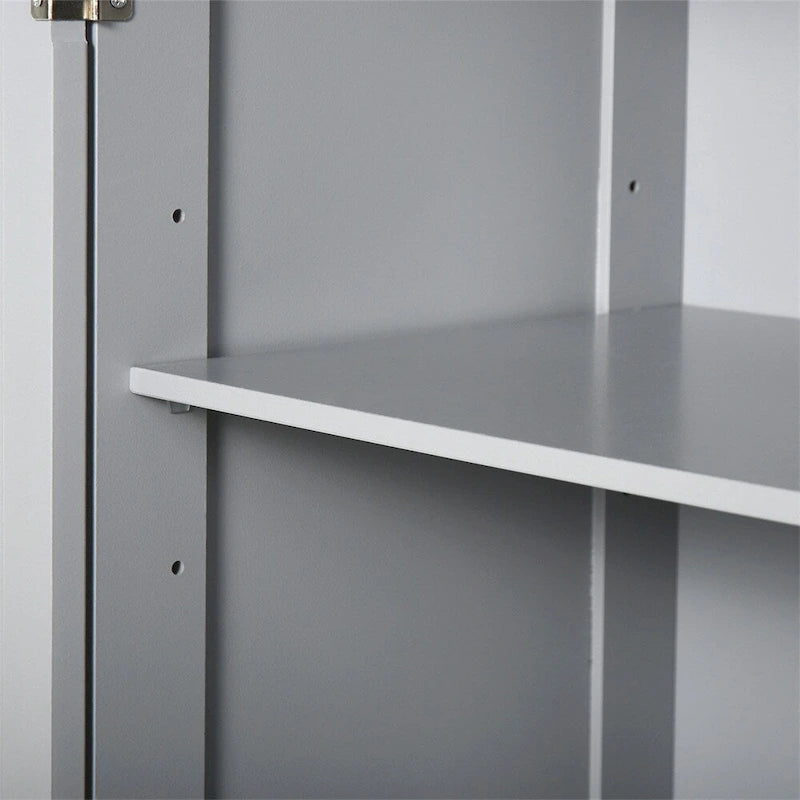 Freestanding Bathroom Floor Cabinet with 2 Drawers & Open Shelf