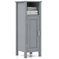 Compact Floor Storage Cabinet with Adjustable Shelves & Door