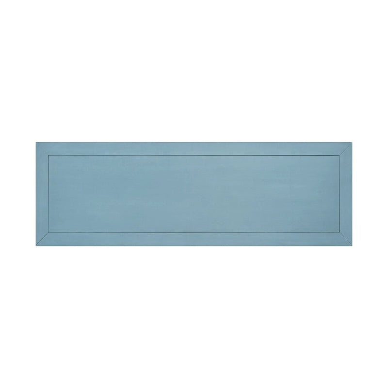 Solid Acacia Wood Buffet Sideboard with Drawers, Cabinets & Bottom Shelf — Dark Blue